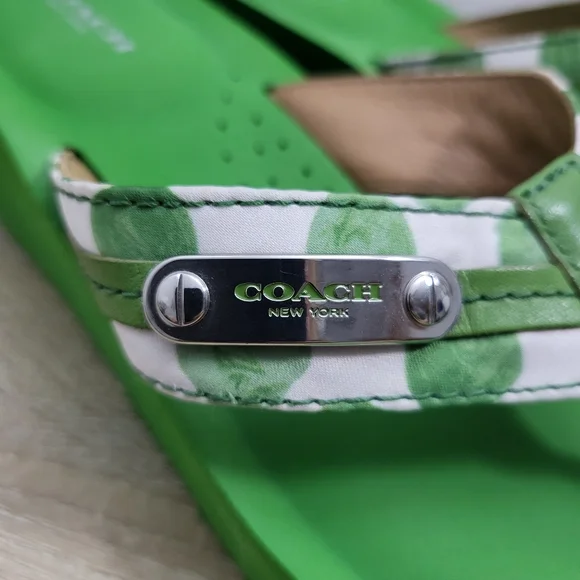 Coach Brand. Jade Print Dot Wedges. Womens Size 8.5 - Picture 12 of 14